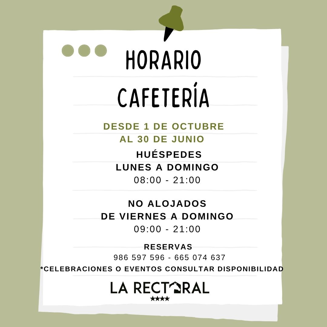 Hotel La Rectoral Pontevedra Horario Cafetería